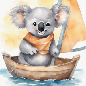 8 Stable Diffusion XL Illustrationen: Koala segelt