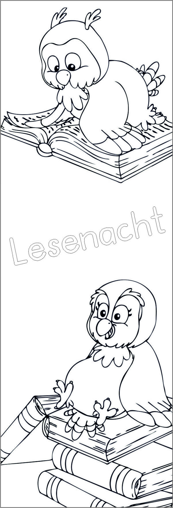 Lesezeichen Lesenacht Eule