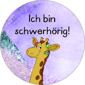 Buttonvorlage: Schwerhörig