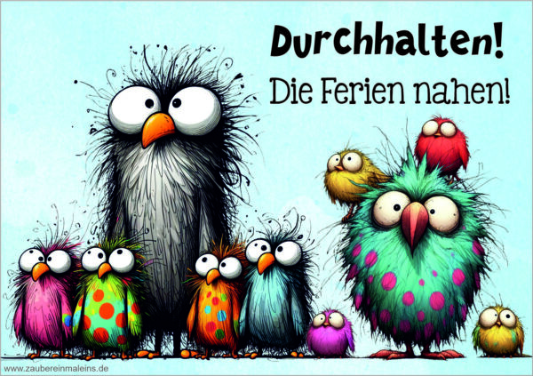 Kärtchen: Ferien nahen