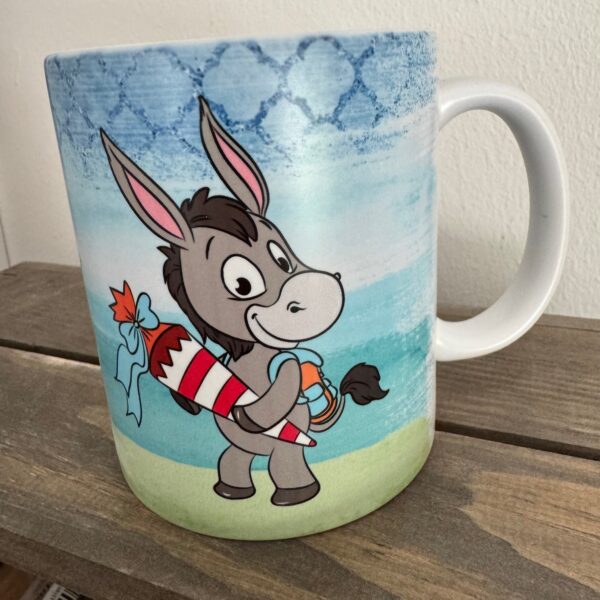 Keramiktasse satin:  Esel