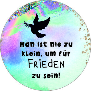 Buttonvorlage: Nie zu klein....