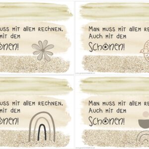 Kärtchen: Mit allem rechnen....