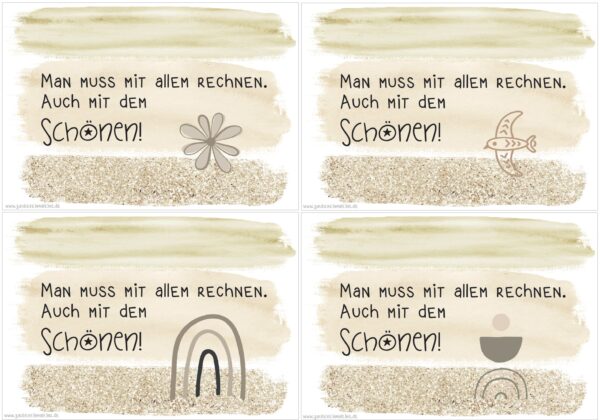 Kärtchen: Mit allem rechnen....