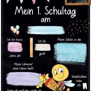 Meilensteintafel 1. Schultag: Biene