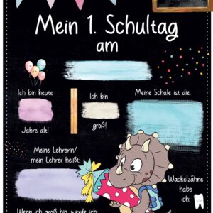 Meilensteintafel 1. Schultag: Dino