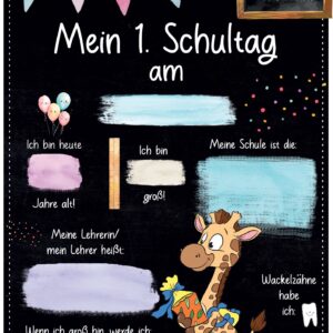 Meilensteintafel 1. Schultag: Giraffe