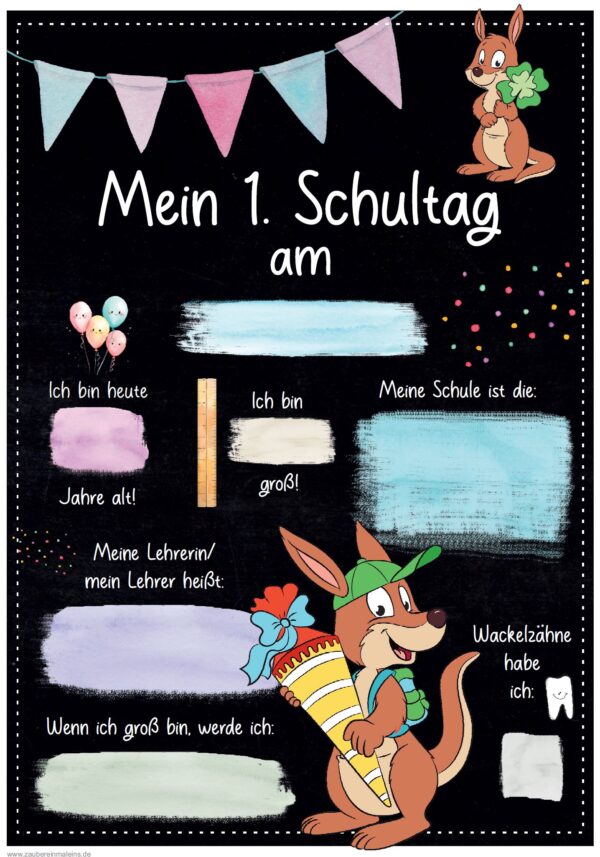 Meilensteintafel 1. Schultag: Känguru