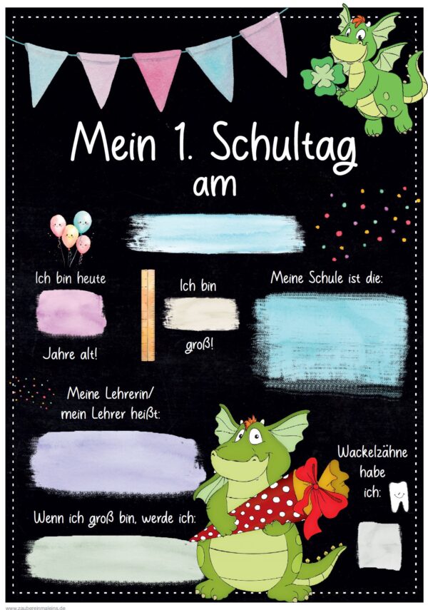 Meilensteintafel 1. Schultag: Konstantin