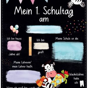 Meilensteintafel 1. Schultag: Zebra