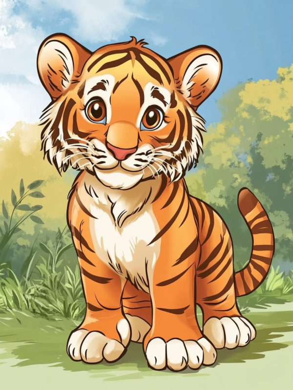 Midjourney KI Illustration: Tiger