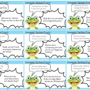 Bewegtes Lesespiel: Sei kein Frosch
