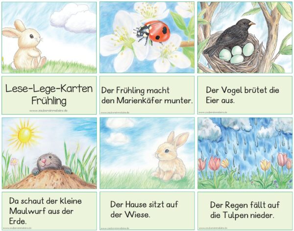 Leselegekarten Frühling