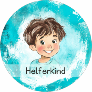 Buttonvorlage (png Datei): Helferkind - zwei Versionen