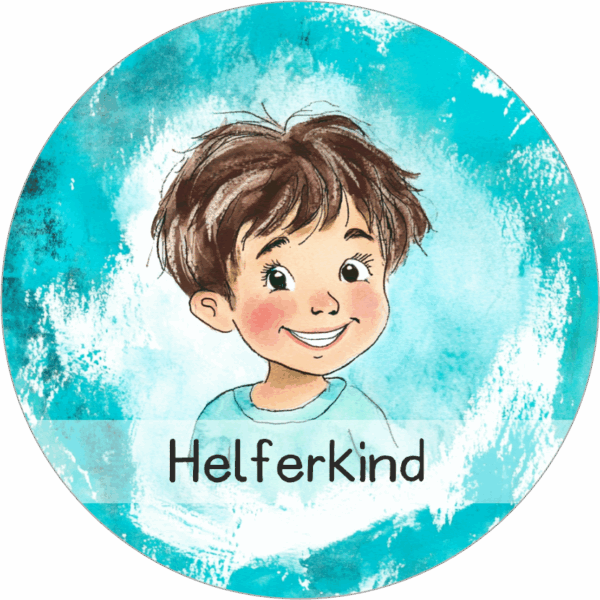 Buttonvorlage (png Datei): Helferkind - zwei Versionen