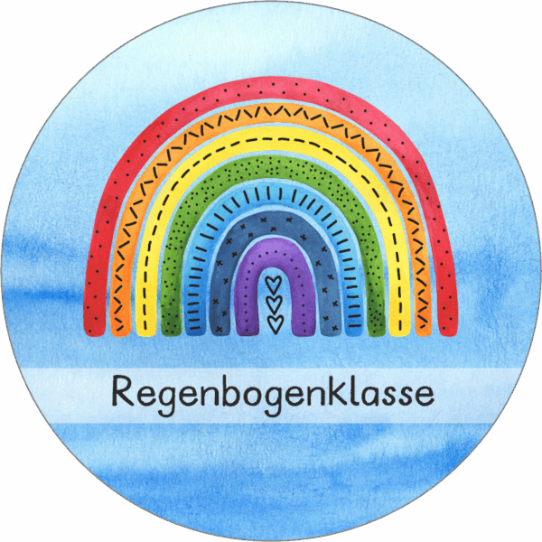 Buttonvorlage (png Datei): Regenbogenklasse