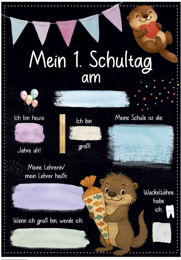Meilensteintafel 1. Schultag: Otter
