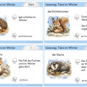 Einfacher Leseweg: Tiere im Winter